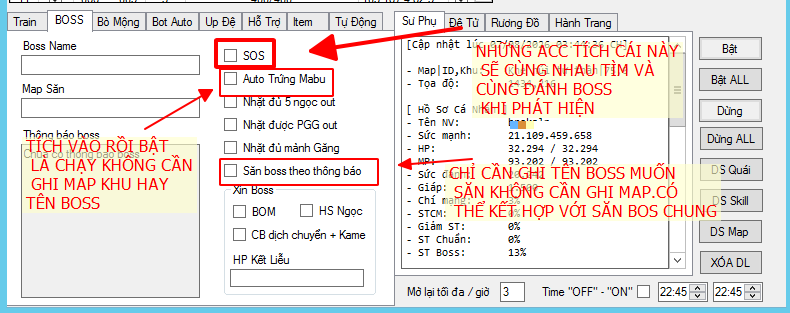 Boss thông báo