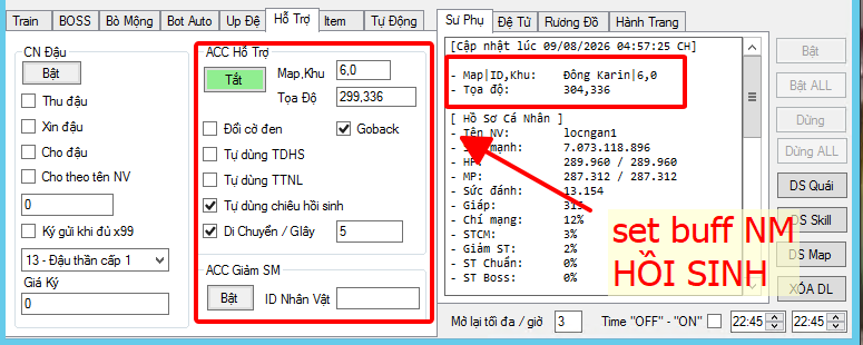 Buff hồi sinh